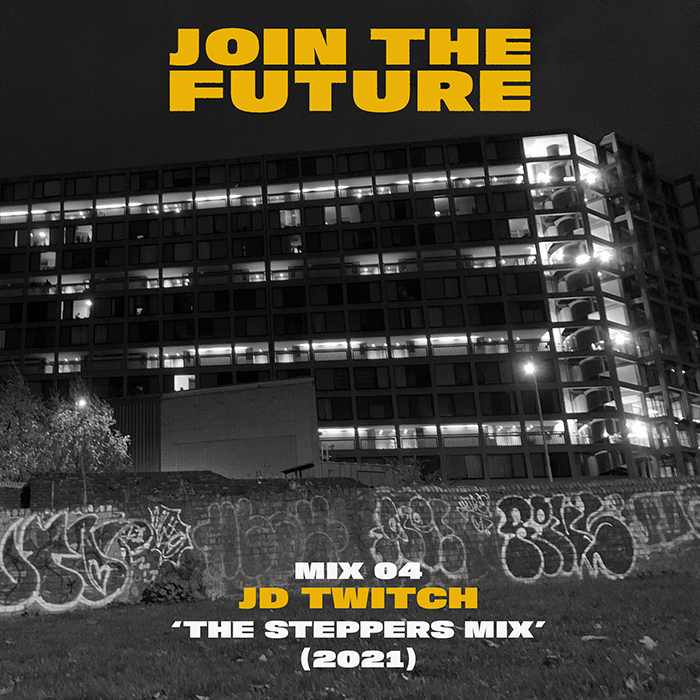 Cover image for Join The Future: Mix 04, featuring an image of Sheffield's Park Hill flats at night